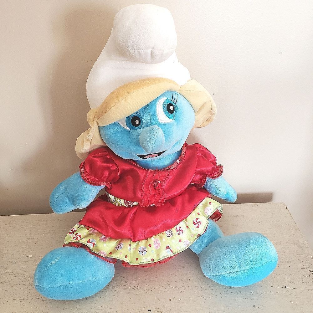 Free Build A Bear Smurfette Red Christmas Dress